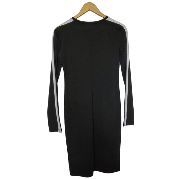 Zara Bodycon Long Striped Sleeve Dress - Picture 2 of 7